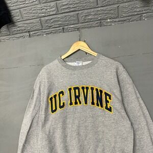 Champion UC Irvine Sweatshirt Mens Small Gray Crewneck UCI Anteaters Eco Fleece